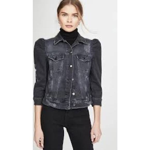 Retrofete Ada Puff Sleeve Denim Jacket Size S - Picture 1 of 6